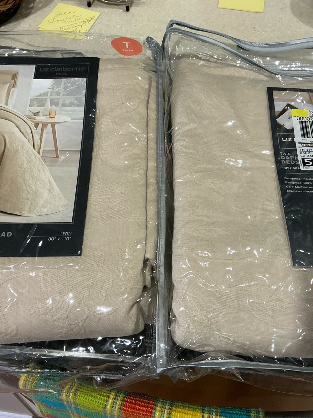 Twin Bedspreads – Liz Claiborne Daphne Matelassé – Set of 2 –